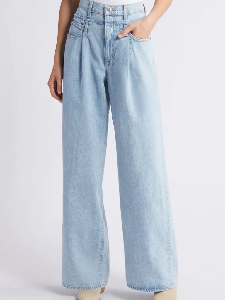 Slvrlake Re-Work Double Waistband Wide-Leg Jeans Size 26 Nwot